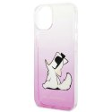 Etui Karl Lagerfeld Choupette Fun na iPhone 14 Plus - różowe