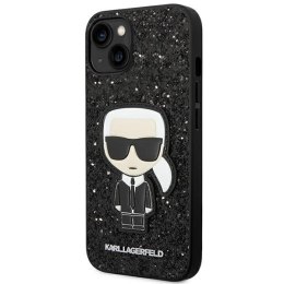 Etui Karl Lagerfeld Glitter Flakes Ikonik na iPhone 14 Plus - czarne