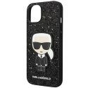 Etui Karl Lagerfeld Glitter Flakes Ikonik na iPhone 14 Plus - czarne