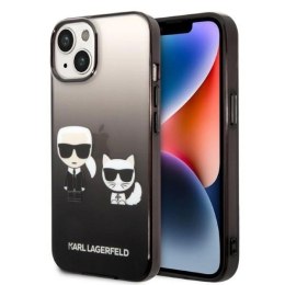 Etui Karl Lagerfeld Gradient Ikonik Karl&Choupette na iPhone 14 Plus - czarne