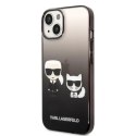 Etui Karl Lagerfeld Gradient Ikonik Karl&Choupette na iPhone 14 Plus - czarne