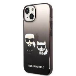 Etui Karl Lagerfeld Gradient Ikonik Karl&Choupette na iPhone 14 Plus - czarne