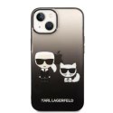 Etui Karl Lagerfeld Gradient Ikonik Karl&Choupette na iPhone 14 Plus - czarne