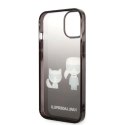 Etui Karl Lagerfeld Gradient Ikonik Karl&Choupette na iPhone 14 Plus - czarne