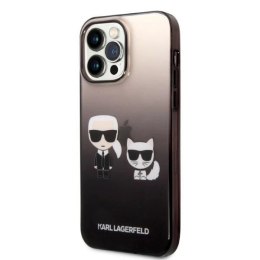 Etui Karl Lagerfeld Gradient Ikonik Karl&Choupette na iPhone 14 Pro Max - czarne