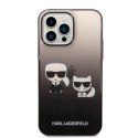 Etui Karl Lagerfeld Gradient Ikonik Karl&Choupette na iPhone 14 Pro Max - czarne