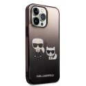 Etui Karl Lagerfeld Gradient Ikonik Karl&Choupette na iPhone 14 Pro Max - czarne