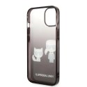 Etui Karl Lagerfeld Gradient Ikonik Karl&Choupette na iPhone 14 Pro Max - czarne