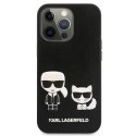 Etui Karl Lagerfeld Ikonik Karl&Choupette na iPhone 13 Pro Max - czarne