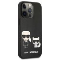 Etui Karl Lagerfeld Ikonik Karl&Choupette na iPhone 13 Pro Max - czarne