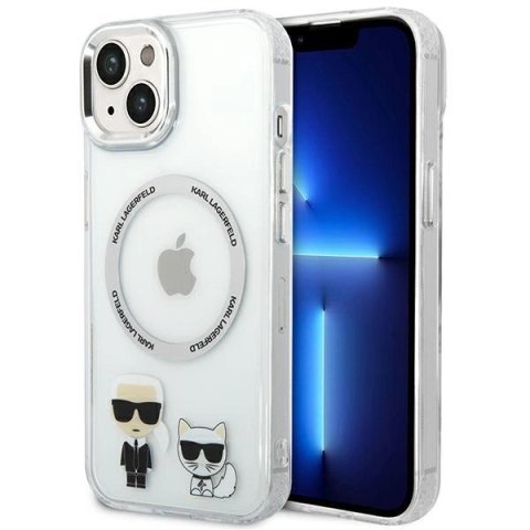 Etui Karl Lagerfeld Karl&Choupette Aluminium MagSafe na iPhone 14 Plus - przezroczyste