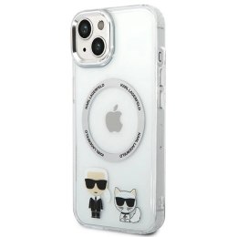 Etui Karl Lagerfeld Karl&Choupette Aluminium MagSafe na iPhone 14 Plus - przezroczyste