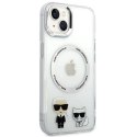 Etui Karl Lagerfeld Karl&Choupette Aluminium MagSafe na iPhone 14 Plus - przezroczyste