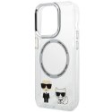 Etui Karl Lagerfeld Karl&Choupette Aluminium MagSafe na iPhone 14 Pro - przezroczyste