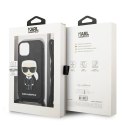 Etui Karl Lagerfeld Leather Monogram Patch and Cord Iconik na iPhone 13 mini - czarne