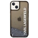 Etui Karl Lagerfeld Liquid Glitter Elong na iPhone 14 - czarne