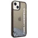 Etui Karl Lagerfeld Liquid Glitter Elong na iPhone 14 - czarne