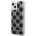 Etui Karl Lagerfeld Liquid Glitter Monogram na iPhone 14 Plus - czarne