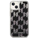 Etui Karl Lagerfeld Liquid Glitter Monogram na iPhone 14 Plus - czarne