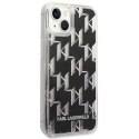 Etui Karl Lagerfeld Liquid Glitter Monogram na iPhone 14 Plus - czarne