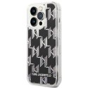 Etui Karl Lagerfeld Liquid Glitter Monogram na iPhone 14 Pro Max - czarne