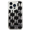 Etui Karl Lagerfeld Liquid Glitter Monogram na iPhone 14 Pro Max - czarne