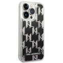 Etui Karl Lagerfeld Liquid Glitter Monogram na iPhone 14 Pro Max - czarne