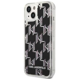 Etui Karl Lagerfeld Liquid Glitter Monogram na iPhone 14 - czarne