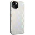 Etui Karl Lagerfeld Monogram Iridescent na iPhone 14 Plus - srebrne