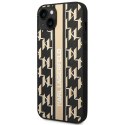 Etui Karl Lagerfeld Monogram Stripe na iPhone 14 Plus - brązowe