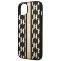 Etui Karl Lagerfeld Monogram Stripe na iPhone 14 Plus - brązowe