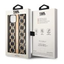 Etui Karl Lagerfeld Monogram Stripe na iPhone 14 Plus - brązowe