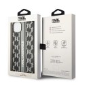 Etui Karl Lagerfeld Monogram Stripe na iPhone 14 Plus - szare