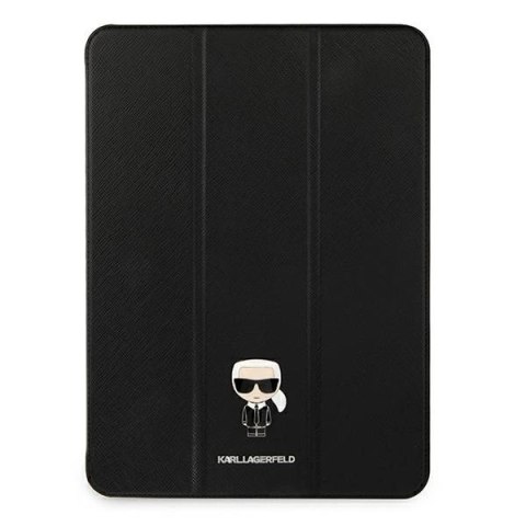 Etui Karl Lagerfeld Saffiano Ikonic Karl na iPad 12.9" Pro 2021 - czarne