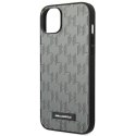 Etui Karl Lagerfeld Saffiano Mono Metal Logo na iPhone 14 - szare