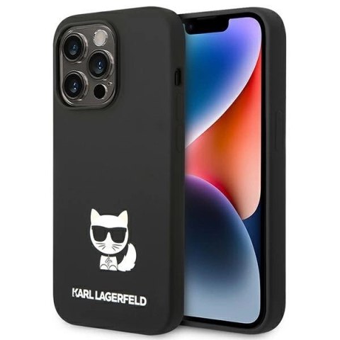 Etui Karl Lagerfeld Silicone Choupette Body na iPhone 14 Pro - czarne