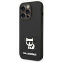 Etui Karl Lagerfeld Silicone Choupette Body na iPhone 14 Pro - czarne