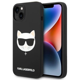 Etui Karl Lagerfeld Silicone Choupette Head MagSafe na iPhone 14 Plus - czarne