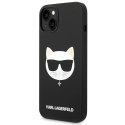 Etui Karl Lagerfeld Silicone Choupette Head MagSafe na iPhone 14 Plus - czarne