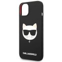 Etui Karl Lagerfeld Silicone Choupette Head MagSafe na iPhone 14 Plus - czarne