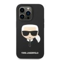 Etui Karl Lagerfeld Silicone Karl's Head MagSafe na iPhone 14 Pro - czarne