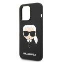 Etui Karl Lagerfeld Silicone Karl's Head MagSafe na iPhone 14 Pro - czarne