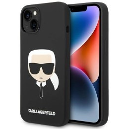 Etui Karl Lagerfeld Silicone Karl's Head na iPhone 14 Plus - czarne