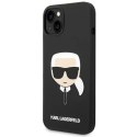 Etui Karl Lagerfeld Silicone Karl's Head na iPhone 14 Plus - czarne