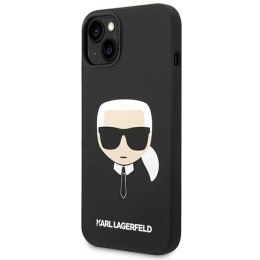 Etui Karl Lagerfeld Silicone Karl's Head na iPhone 14 Plus - czarne