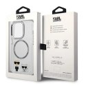 Etui Karl Lagerfeld Karl&Choupette Aluminium MagSafe na iPhone 14 Pro Max - przezroczyste