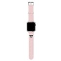 Pasek Karl Lagerfeld Silicone Choupette Heads na Apple Watch 38/40/41mm - różowy