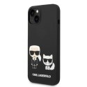 Etui Karl Lagerfeld Liquid Silicone Karl&Choupette MagSafe na iPhone 14 Plus - czarne