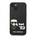 Etui Karl Lagerfeld Liquid Silicone Karl&Choupette MagSafe na iPhone 14 Plus - czarne