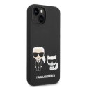 Etui Karl Lagerfeld Liquid Silicone Karl&Choupette MagSafe na iPhone 14 Plus - czarne